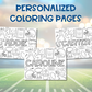 Personalized Super Bowl Coloring Page