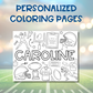 Personalized Super Bowl Coloring Page