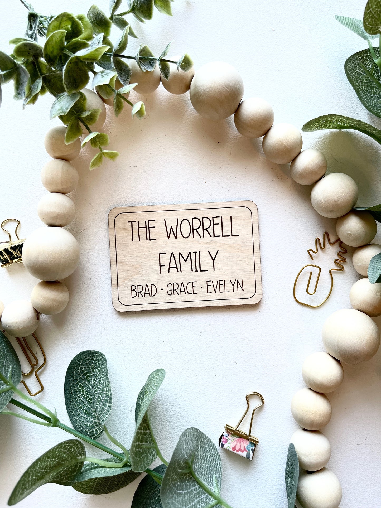 The ____ Family with First Names Magnet